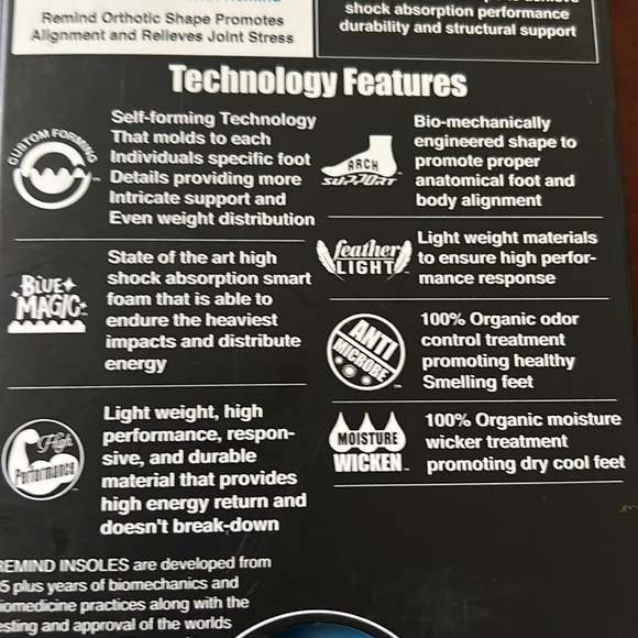 Remind Insoles Destin Self-Forming Performance Orthotics B4BC Comfort Boobies - Picture 7 of 7